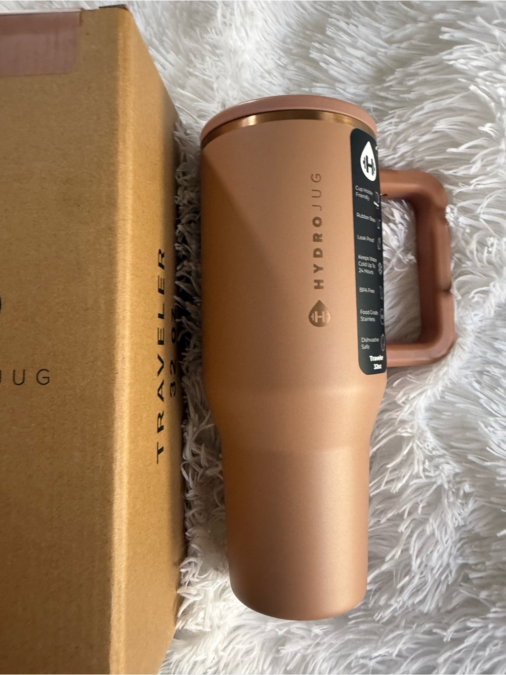 HydroJug 32 oz Caramel traveler